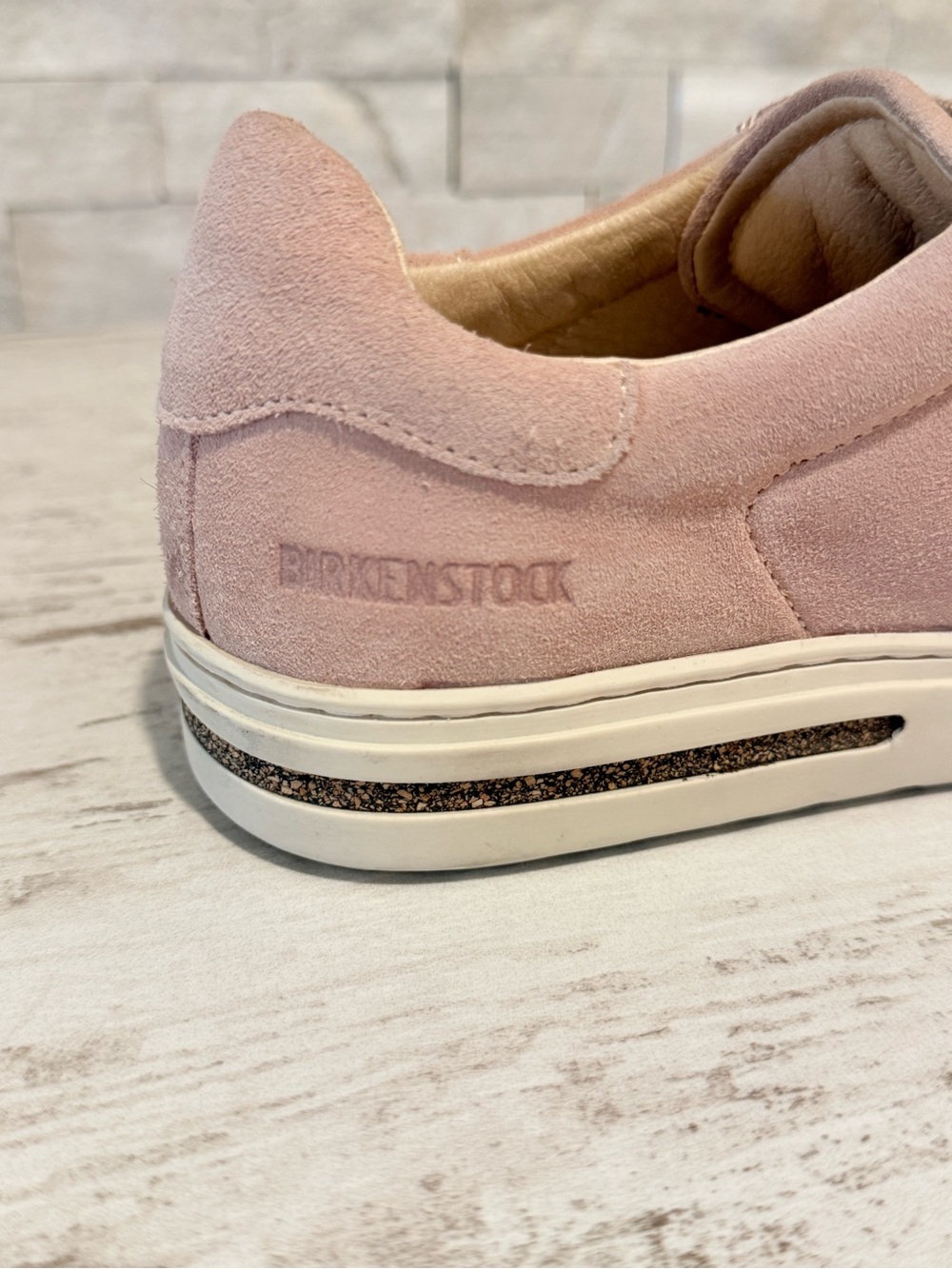 Birkenstock Bend Women’s Light Pink Suede Lace Up Comfort Sneakers New - Picture 8 of 13